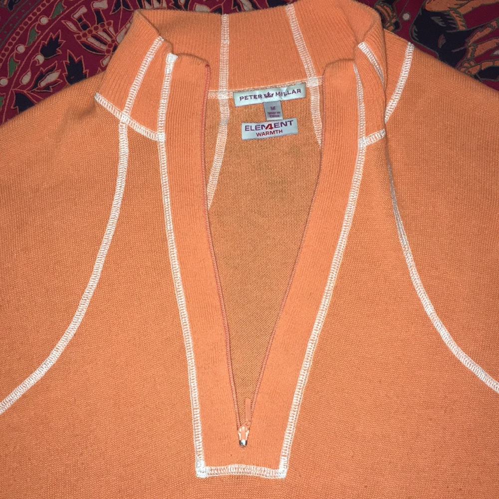 PETER MILLAR - 1/4 zip orange top - Picture 3 of 5